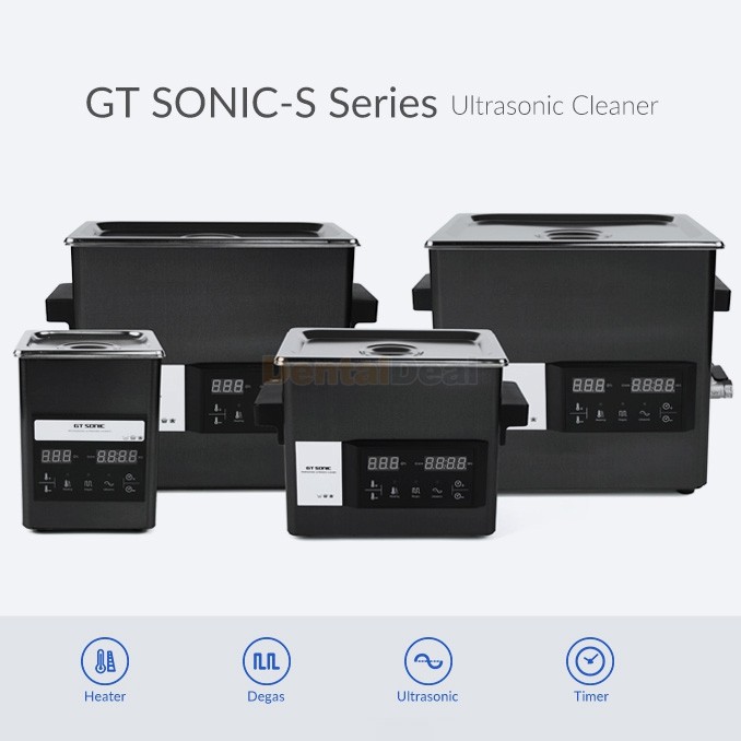 GT SONIC S-Series 2-9L 50-200W Ultrasonic Cleaner with Heater Touch Panel